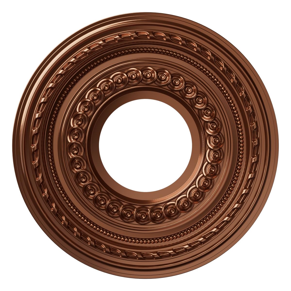 19"OD x 3 1/2"ID x 1"P Cole Thermoformed PVC Ceiling Medallion (Fits Canopies up to 5 1/8"), UltraCover Satin Hunt Club Green — Amazon image 16
