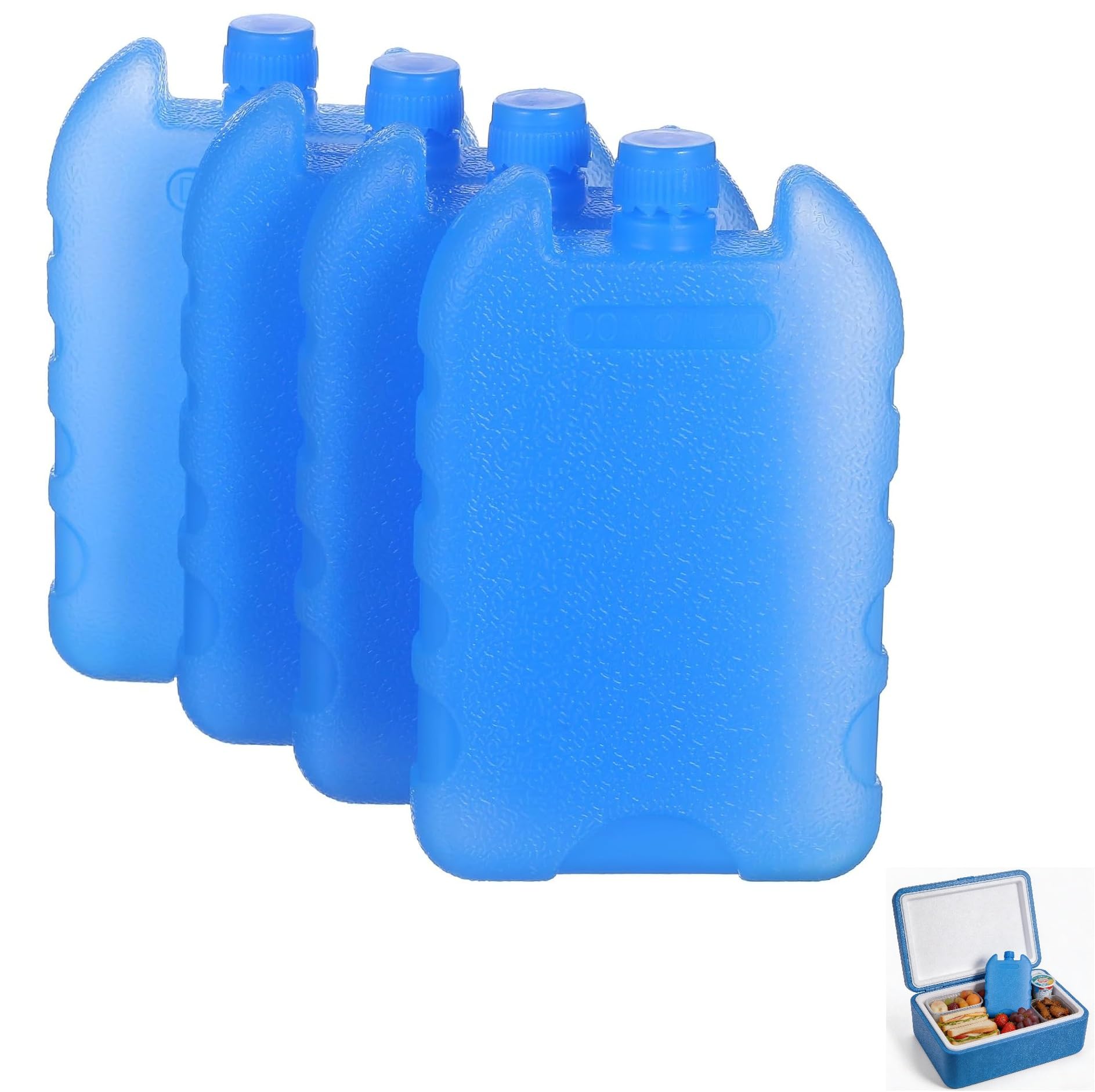4 paquetes de hielo para enfriador, paquetes reutilizables para congeladores y loncheras, bolsa de hielo para lonchera, pesca, playa, equipo de campamento, 5.5 x 3.5 x 1 pulgadas