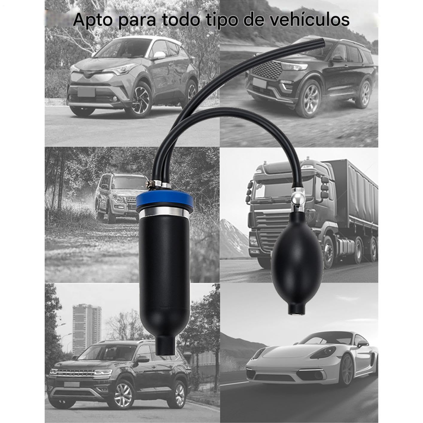 Adaptador De Detección De Fugas Automotriz,Detector De Fugas De Vacío para Diagnóstico - Herramienta Probadora Plug-and-Play,