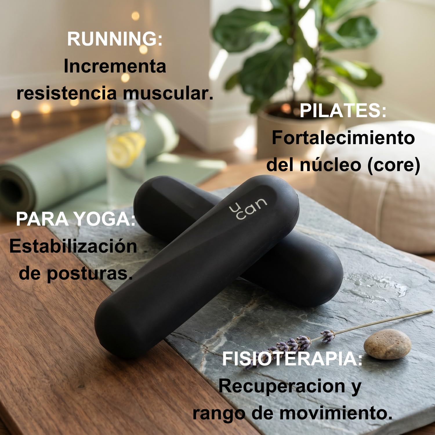 Pesas de silicona U Rock 1 y 2 kg elegantes chulas cómodas suaves