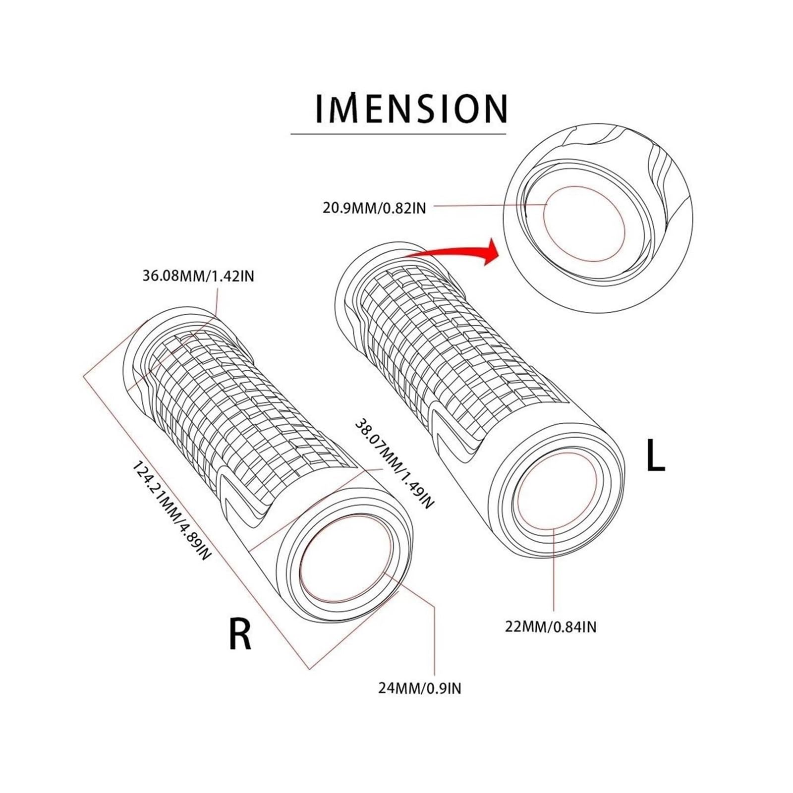 Agarre Extremos De Empuñadura Universal Para Manillar De Motocicleta De 7/8", Tapón Deslizante Para Manillar De Para Suzuki SV650 SV 650 SV 650 S, Todos Los Años cubierta del manillar(Gary Gary)