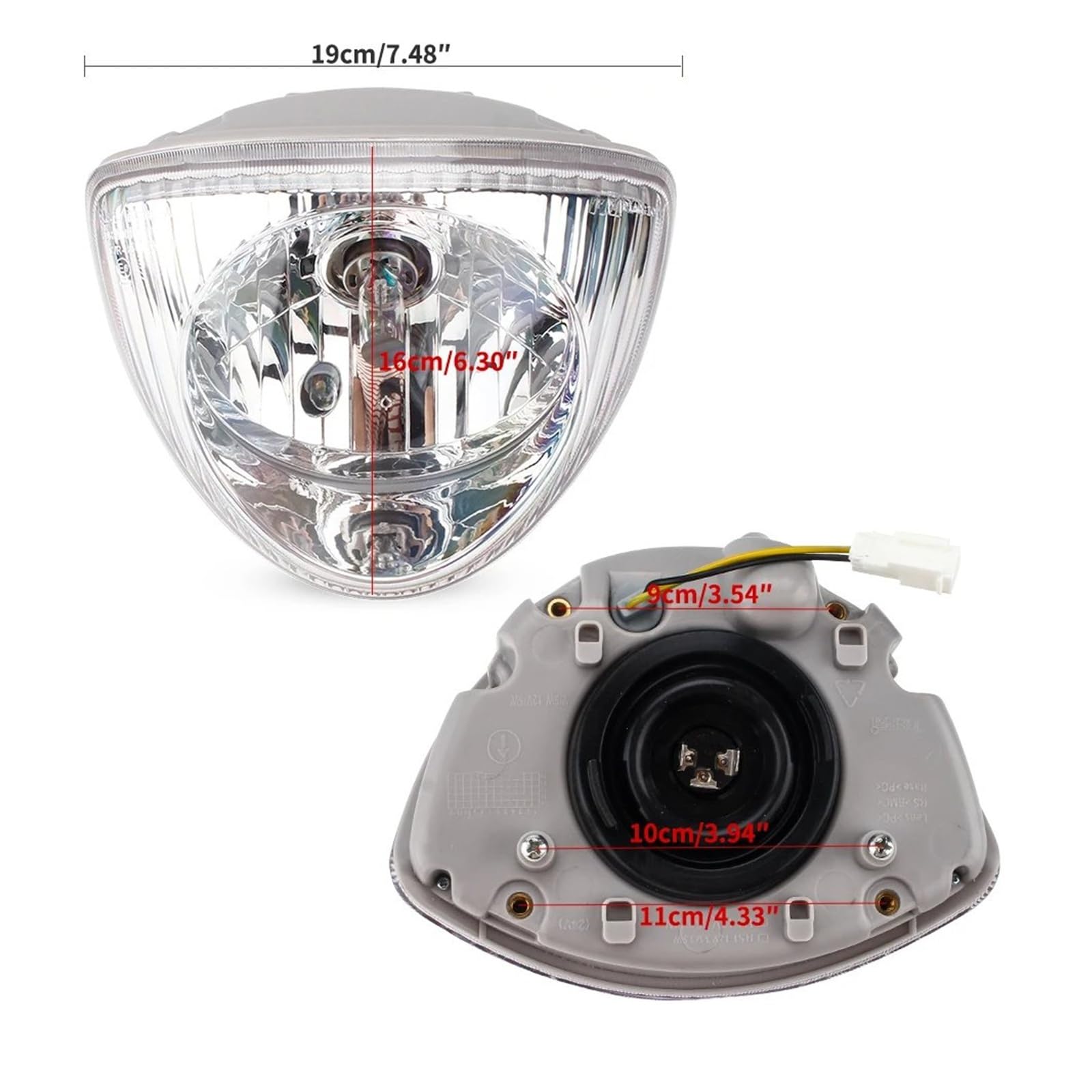 Kit Phares Moto Ampoules de phare avant pour scooter Fly FLY 50 2T 4T 100 125 pour Euro 3 150 pour pour Liberty DC 12 V Phare Avant