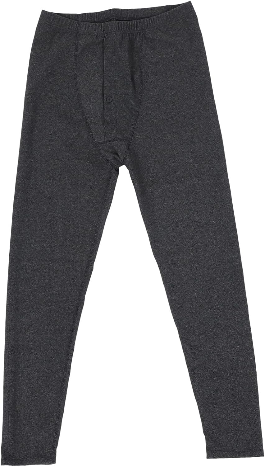 OSALADI Men’s Thermal Base Layer Pants Elastic Warm Leggings Autumn Winter Black XXL Fleece-Lined Underwear for Cold Weather