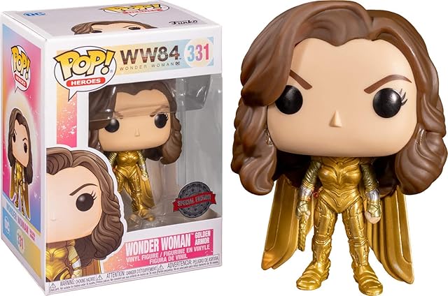 Funko 46662 Pop! Heroes: WW84 - Wonder Woman in Golden Armour (Special Edition) #331