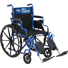 Invacare Wheelchair for Adult, Compact Folding Manual Wheel Chair with Flip-Back & Removable Desk-Length Arms, Fold-Down Backrest, Lightweight Design, Swing-Away Footrests, 300lb Weight Capacity