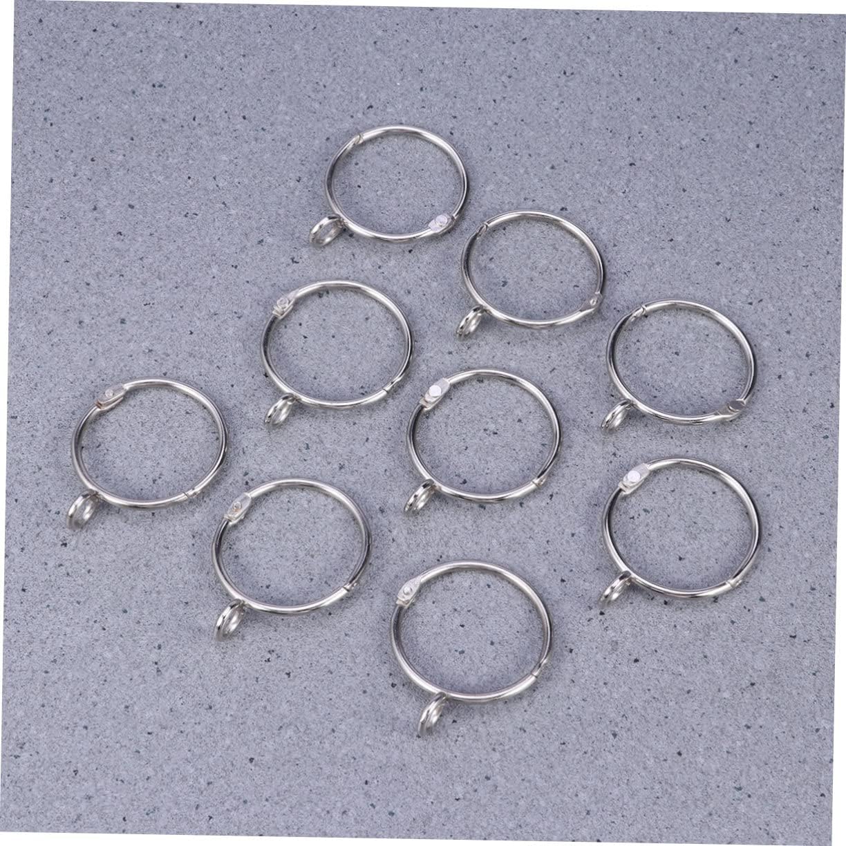 24pcs Curtain Ring Clips Hooks Metal Shower Curtain Hooks for Drapes Photos Home Decor Strong Construction