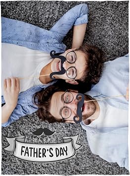 Personalized Fathers DayThick Blanket, Custom Christmas or Birthday,Customized Photo Gift for Mom Photo1