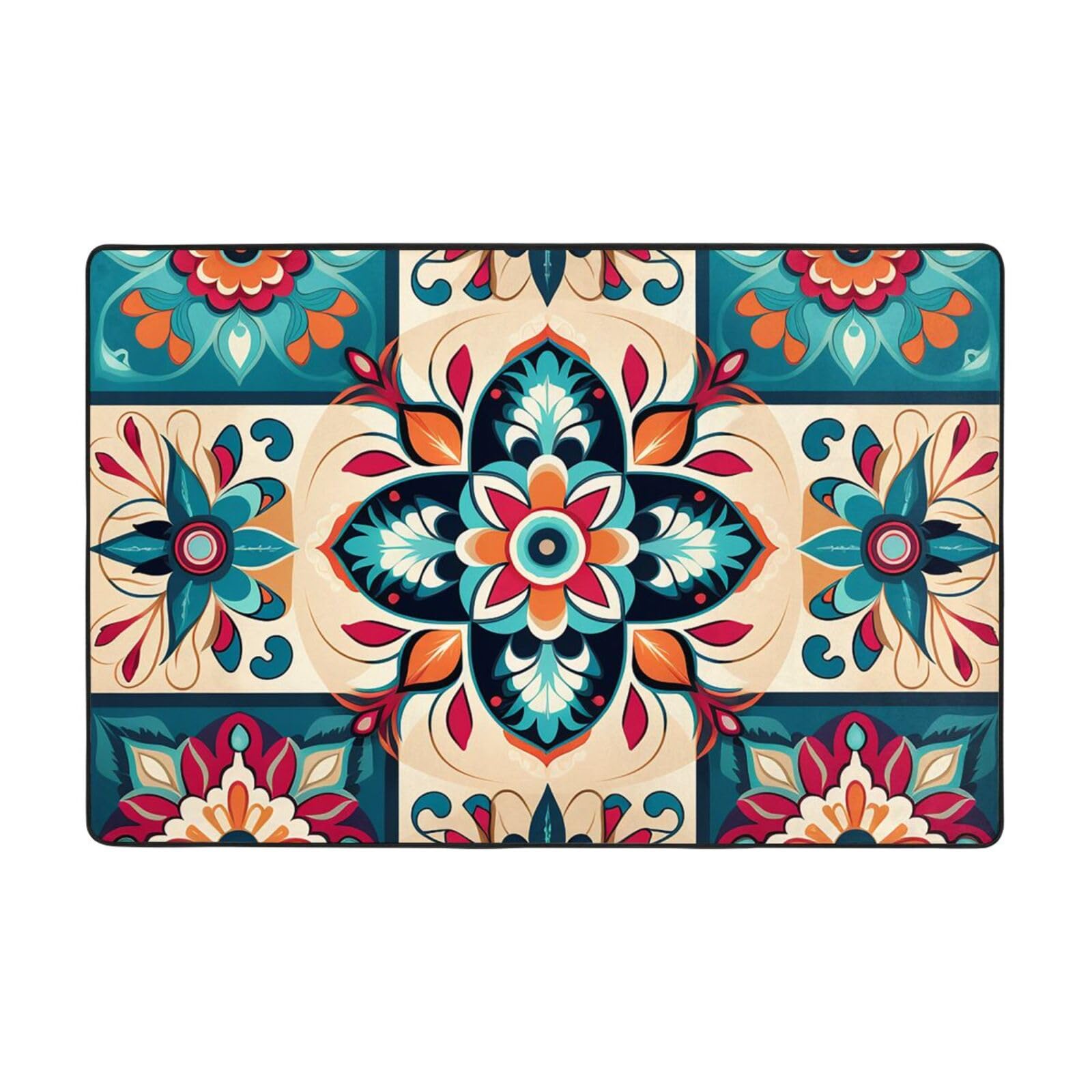 Tapis de salon vintage anti-bruit pour protéger le sol de la salle à manger