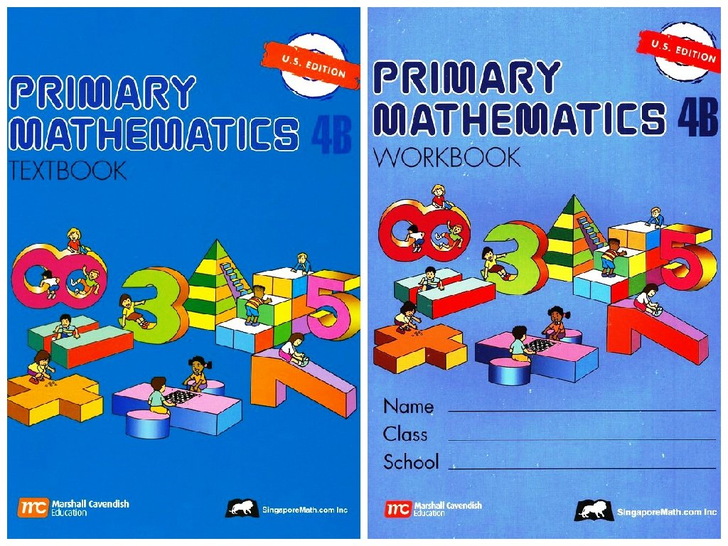Primary Mathematics 4B SET--Textbook and Workbook