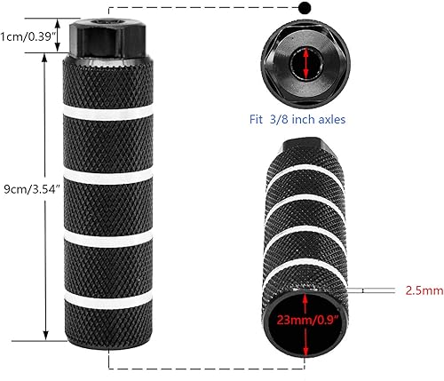 Vista 3 de Clavijas para bicicleta, 3/8 pulgadas - 26 dientes de aleación de aluminio clavijas de bicicleta antideslizantes pedales de pie BMX clavijas de ejes