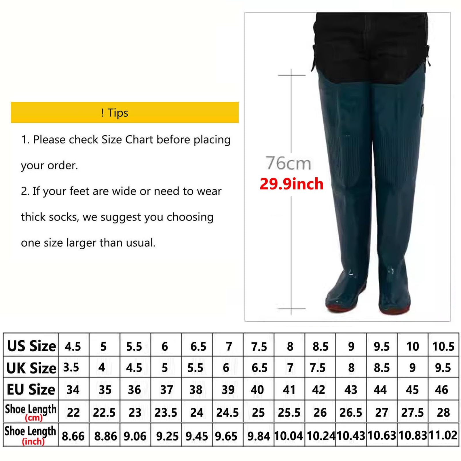 Watstiefel Hip Wader PVC Leichte wasserdichte Angelstiefel Mit Dicker, Rutschfester Oxford-Sohle Für Männer Und Frauen