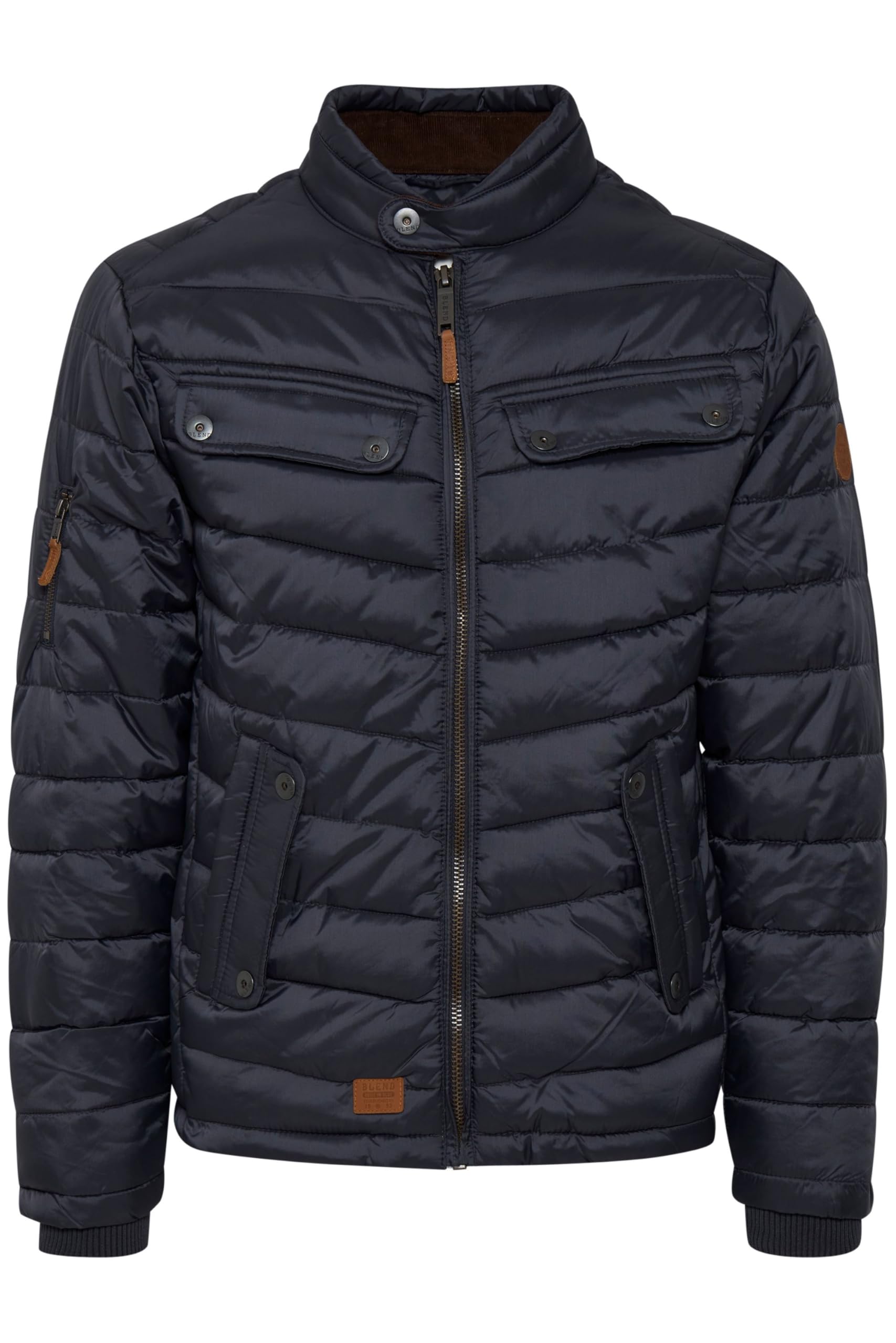 Blend Herren Steppjacke Übergangsjacke Jacke mit Stehkragen XL India Ink
