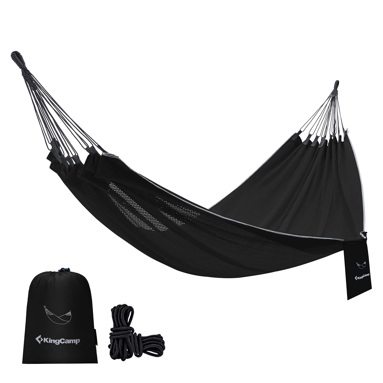 KingCamp Double Mesh Hammock, Lightweight Portable Breathable Camping Hammocks, Great for Outdoor Hiking Backpacking Travel Patio Tree Summer, 440lbs Capacity