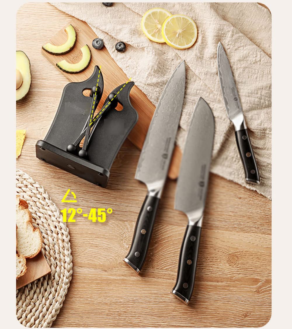 ARKEM Afilador De Cuchillos - Afiladores De Carbono De Alta Dureza, Afiladores RáPidos De Ajuste AutomáTico Para El Hogar, Afiladores De Cuchillos De Cocina De Doble Cara