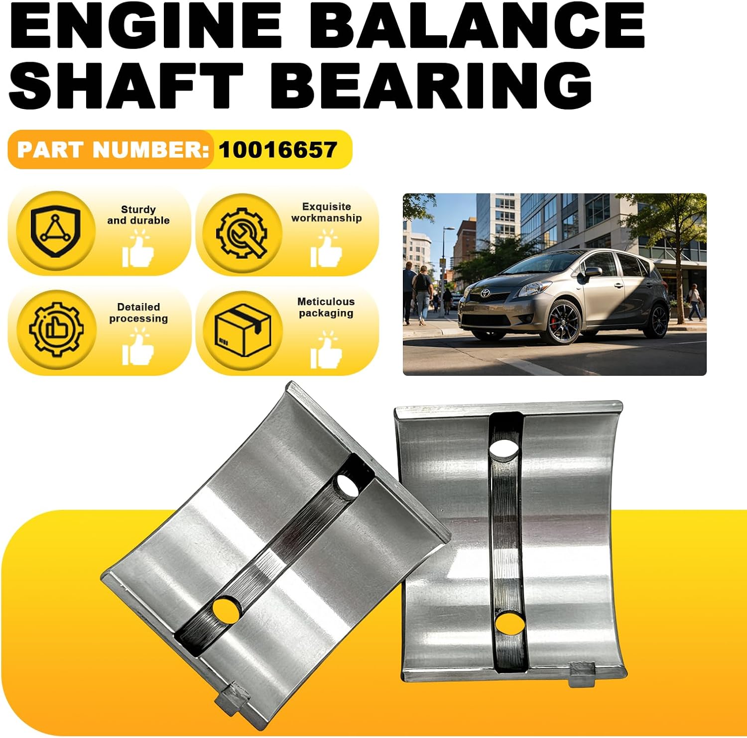 1191128011 Engine Balance Shaft Bearing Fit for Toyota Matrix Corolla Camry RAV4 Solara Highlander for Lexus HS250h for Pontiac Vibe Fit for Scion xB tC, 8Pcs