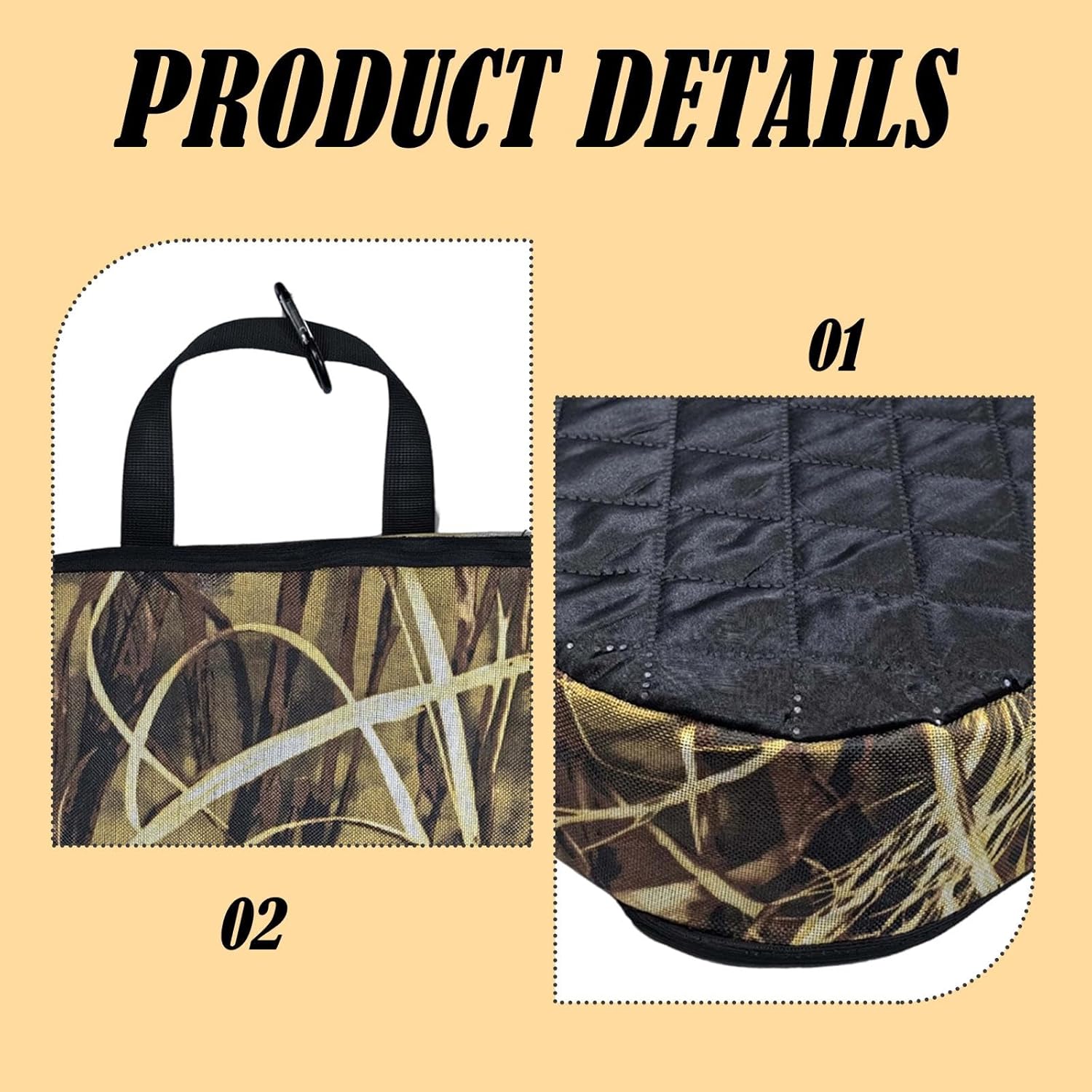 Menolana Hunting Seat Cushion Sit Mat with Handle Portable Camping Cushion Pad for Park Backpacking Outdoor Activities Playground Lawn