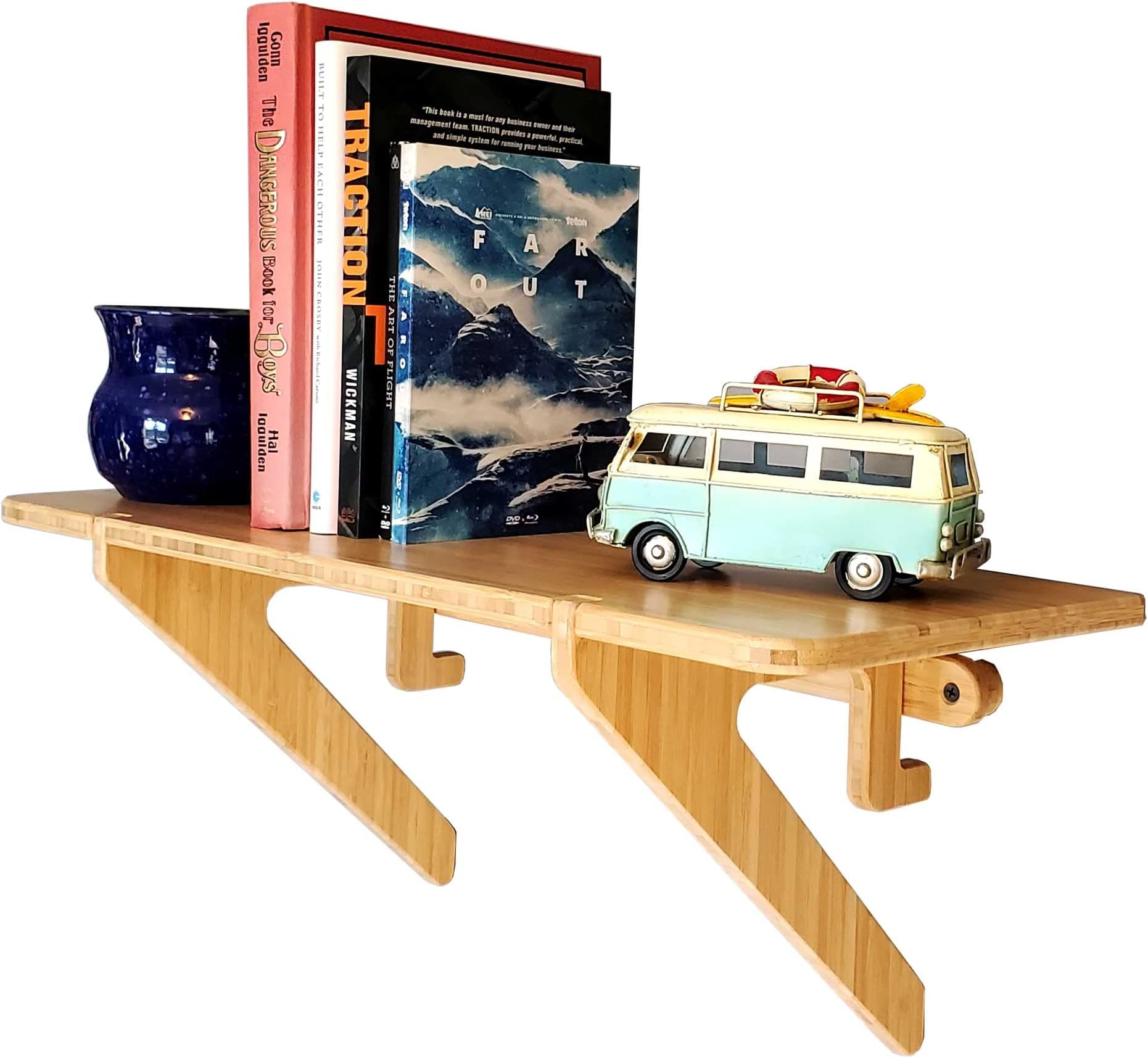 Grassracks Bamboo Strong Floating Shelf Shelves (Single)