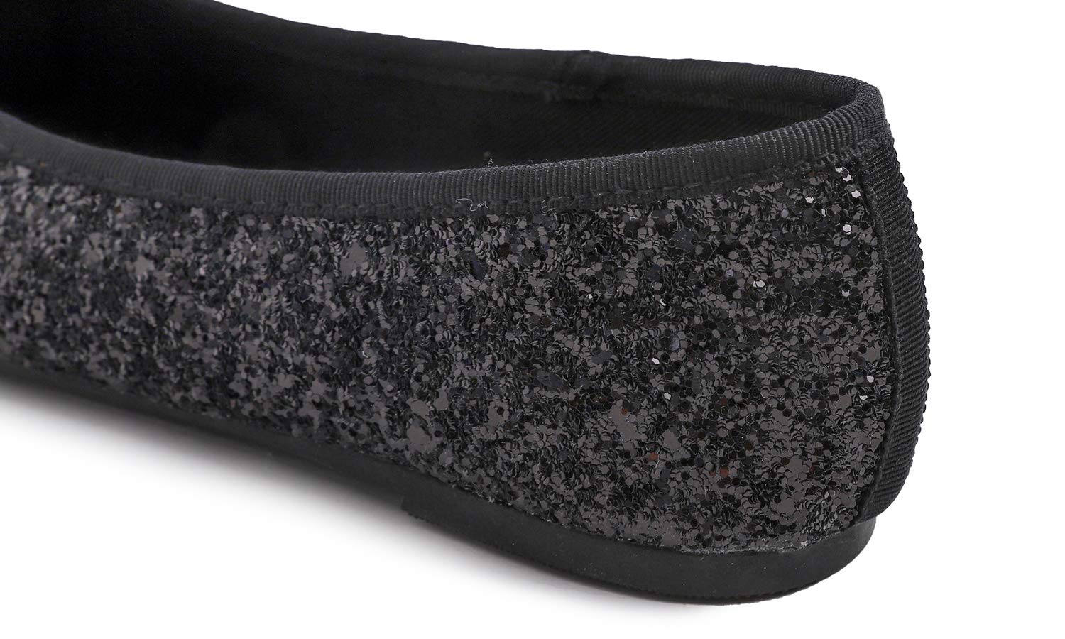 Feversole Women's Macaroon Glitter Colorful,Cojín de Espuma con Memoria Colorida Macaron para Mujer, diseño Plano de Charol