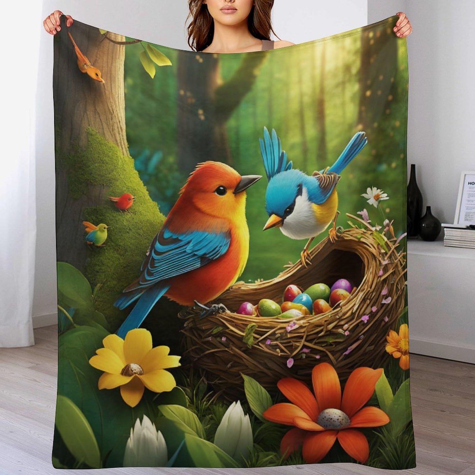 Couverture oiseau polaire pour vos soirées sur le canapé