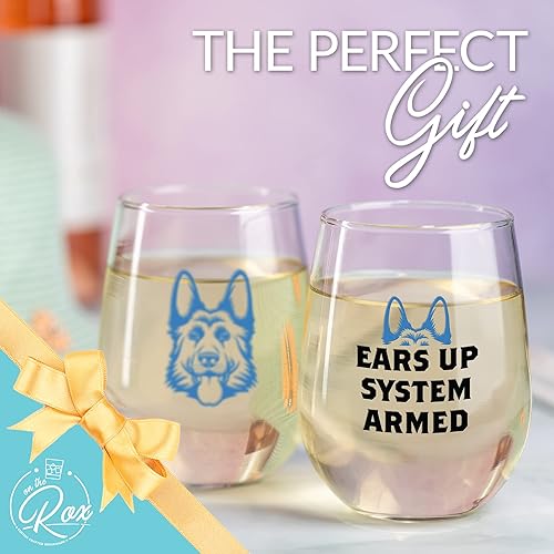 Miniatura 10 de On The Rox Drinks Corgi Regalos para los amantes de Corgi  Corgi B*tts Drive Me Nuts Juego de 2 copas de vino sin tallo de 15 onzas  Vaso Corgi,