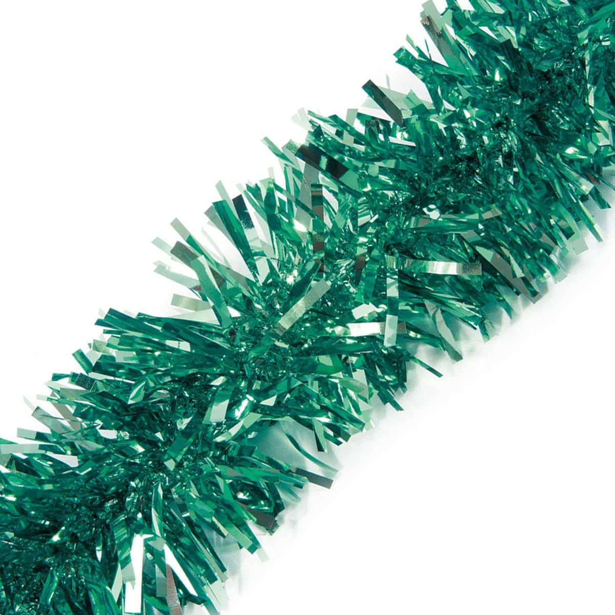 Anderson's Teal Metallic Twist Garland, 4 Inches x 25 Feet, Parade Float Decorations for Trailer Or Golf Cart, Metallic Tinsel Garland, Christmas Garland Décor for Home and Party