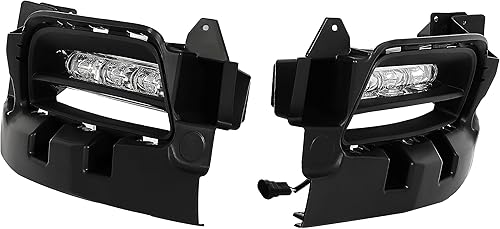 Miniatura 8 de HECASA Par de luces antiniebla LED compatibles con Dodge Charger 2015-2022 de repuesto para 68214428AB 68214427AB 68214427AB lente transparente del