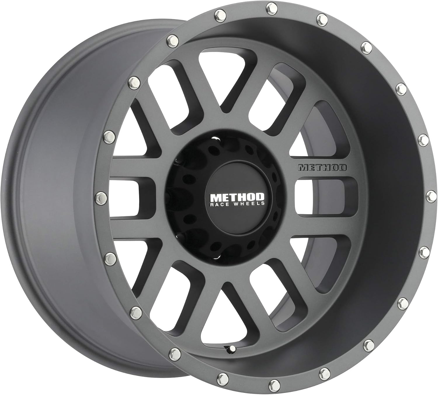 Method Race Wheels 606 Mesh Titanium 20x10" 8x170", 24mm offset 4.55" Backspace, MR60621087824N