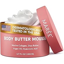 MAREE Body Butter Cream &ndash; Whipped Body Butter for Women Smell Good &ndash; Ayurvedic Skin Care &ndash; Body Moisturizer for Dry Skin &ndash; Vanilla Shea Butter Cream for Women &amp; Men with Marine Collagen &amp; Argan Oil