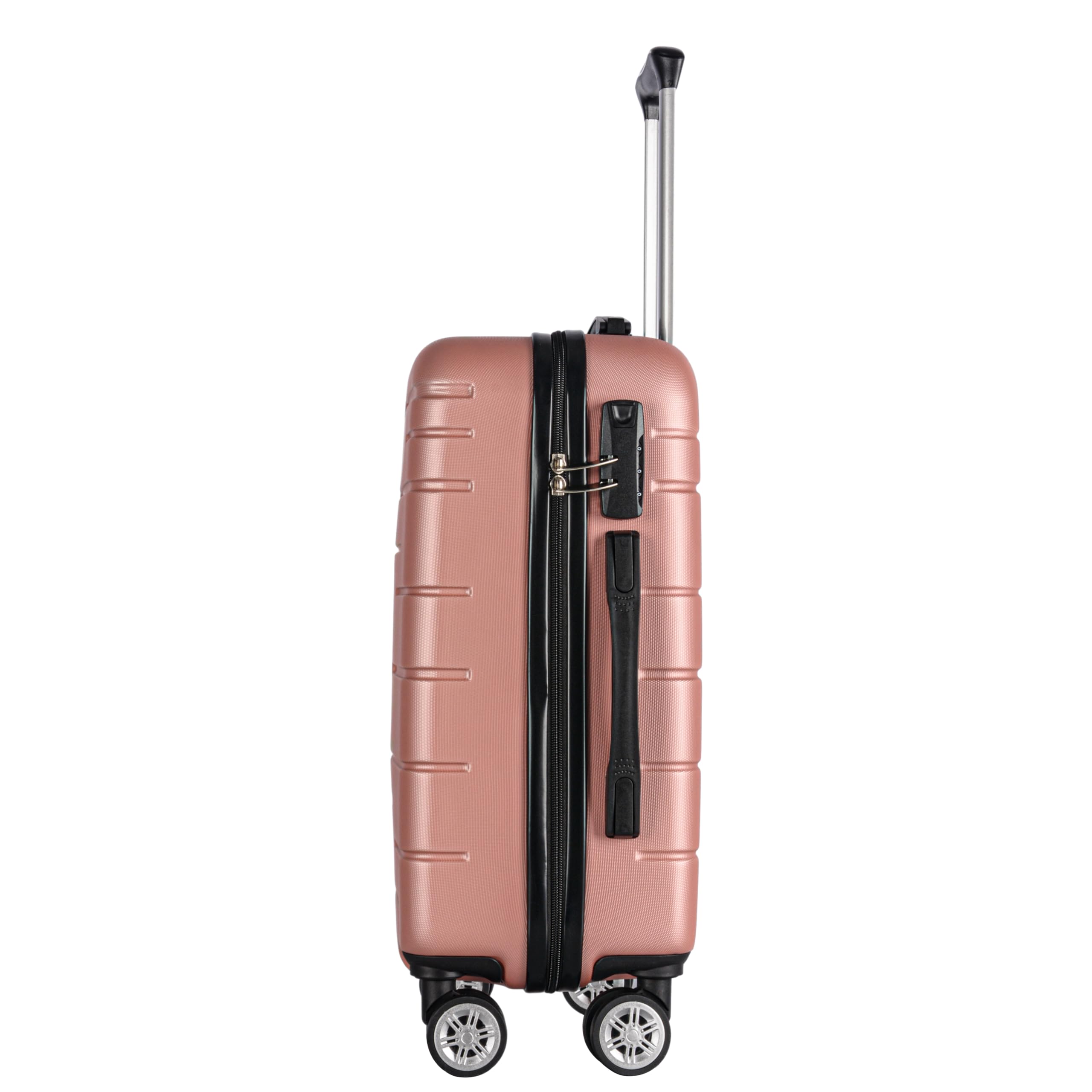 Juego de 3 Maletas de Viaje Set Trolley Abs Semirigidas con Cerradura Combinación 4 Ruedas Dobles