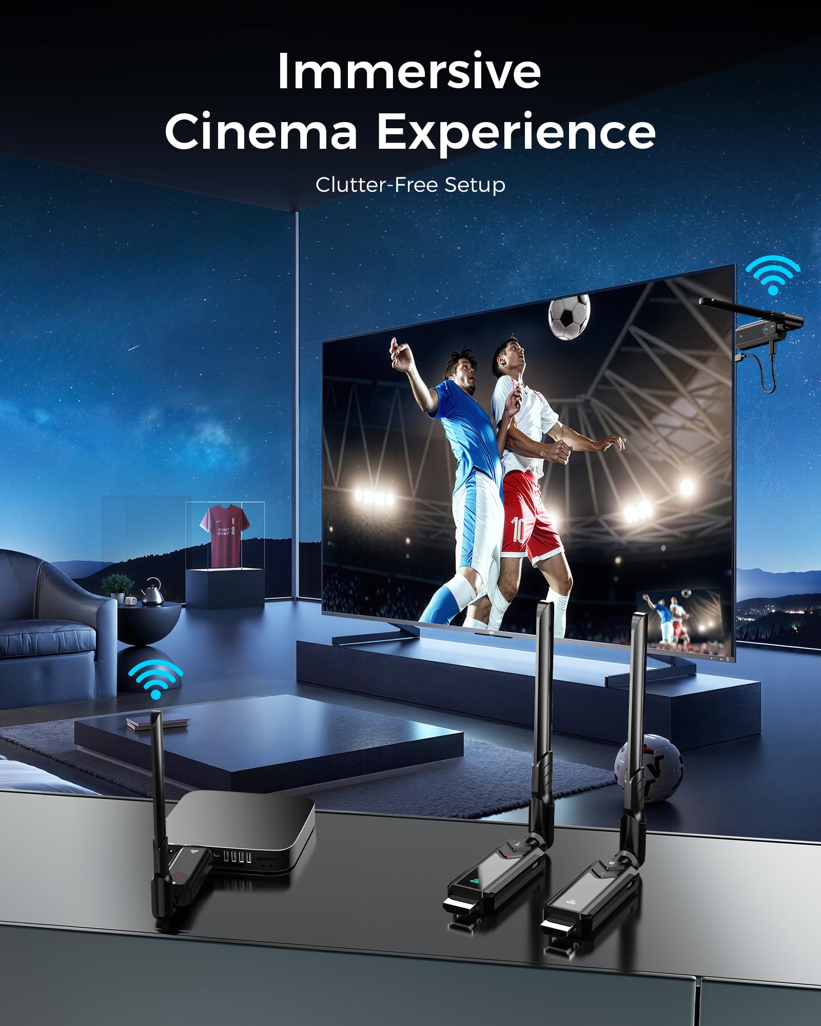 Bezprzewodowy nadajnik i odbiornik HDMI, 400 m, dekoder 4K, 1080p, wtyczka i odtwarzanie, 2,4 g/5,8 g, przenośny bezprzewodowy HDMI do strumieniowego przesyłania wideo i audio do monitora z laptopa/PC
