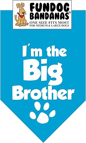 Miniatura 5 de Bandana para perros con texto en inglés "I'm The Big Brother" (talla única para perros medianos a grandes, negro)