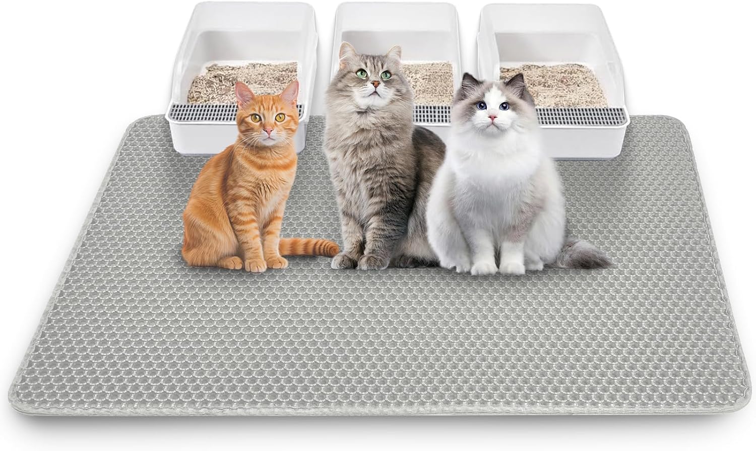 TidyNuts Cat Litter Mat,45"x32"Large Cat Litter Mat Litter