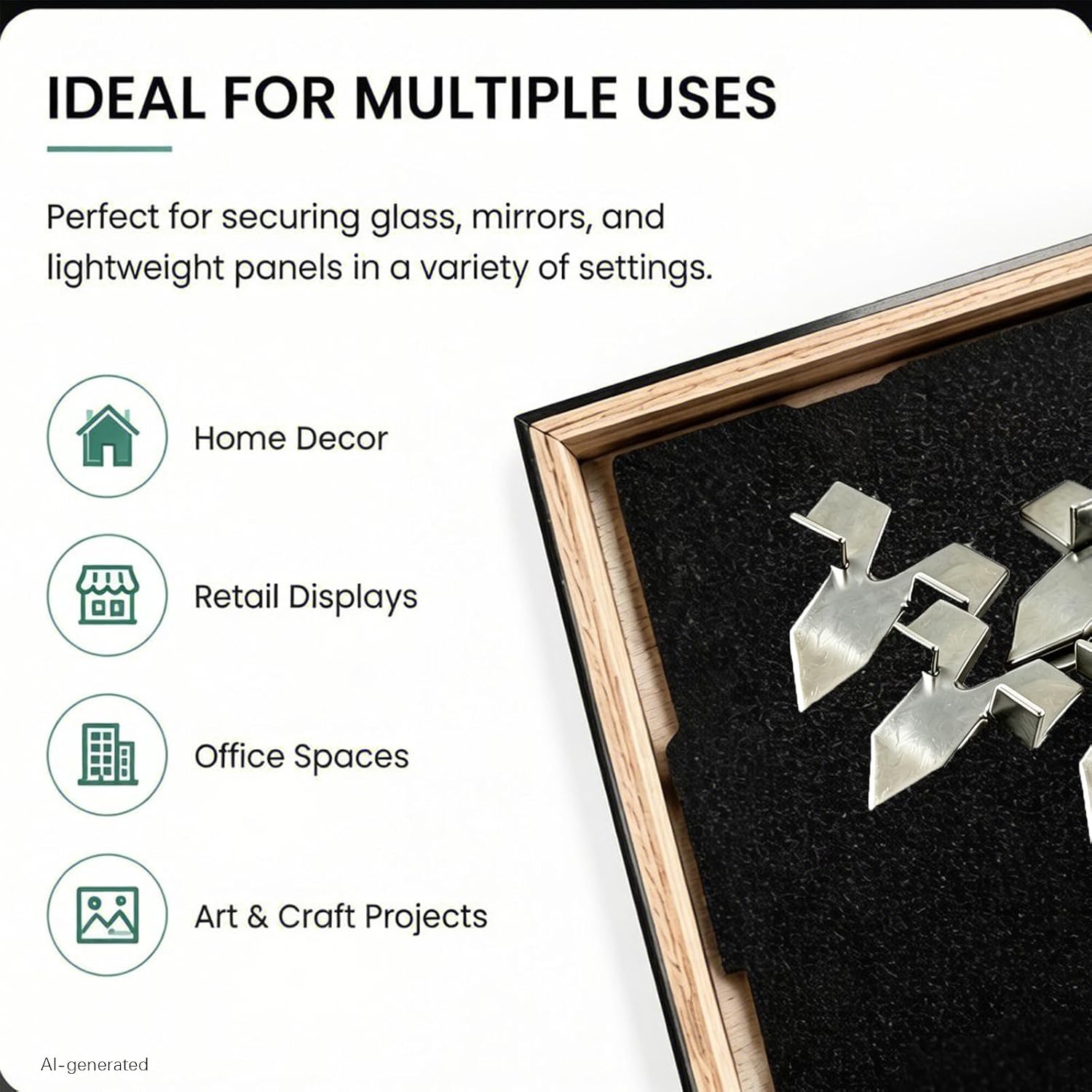 320-Pack Glazier Points | Rust-Resistant Picture Frame & Window Glass Push Points