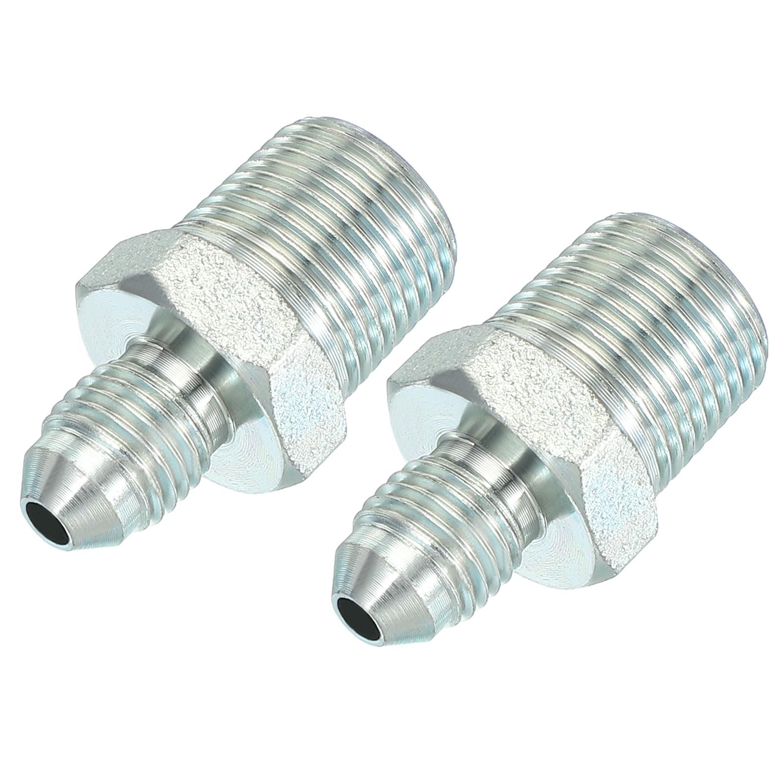 Adaptateur de tuyau JIC 7/16" vers NPT 3/8" en acier plaqué haute résistance