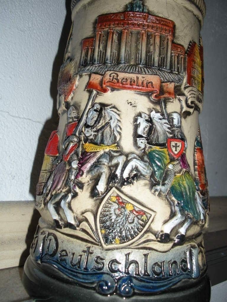 German Beer Stein rustic Deutschland stein 0.5 liter tankard, beer mug ZO 1746/906