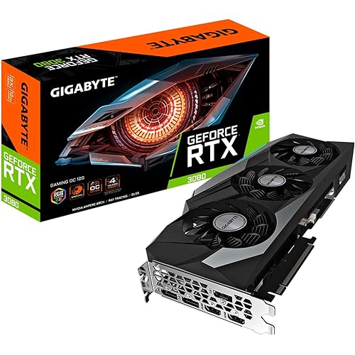 Gigabyte GeForce RTX 3080 Gaming OC 12G Graphics Card, 3X WINDFORCE Fans, 12GB 384-bit GDDR6X, GV-N3080GAMING OC-12GD Video Card