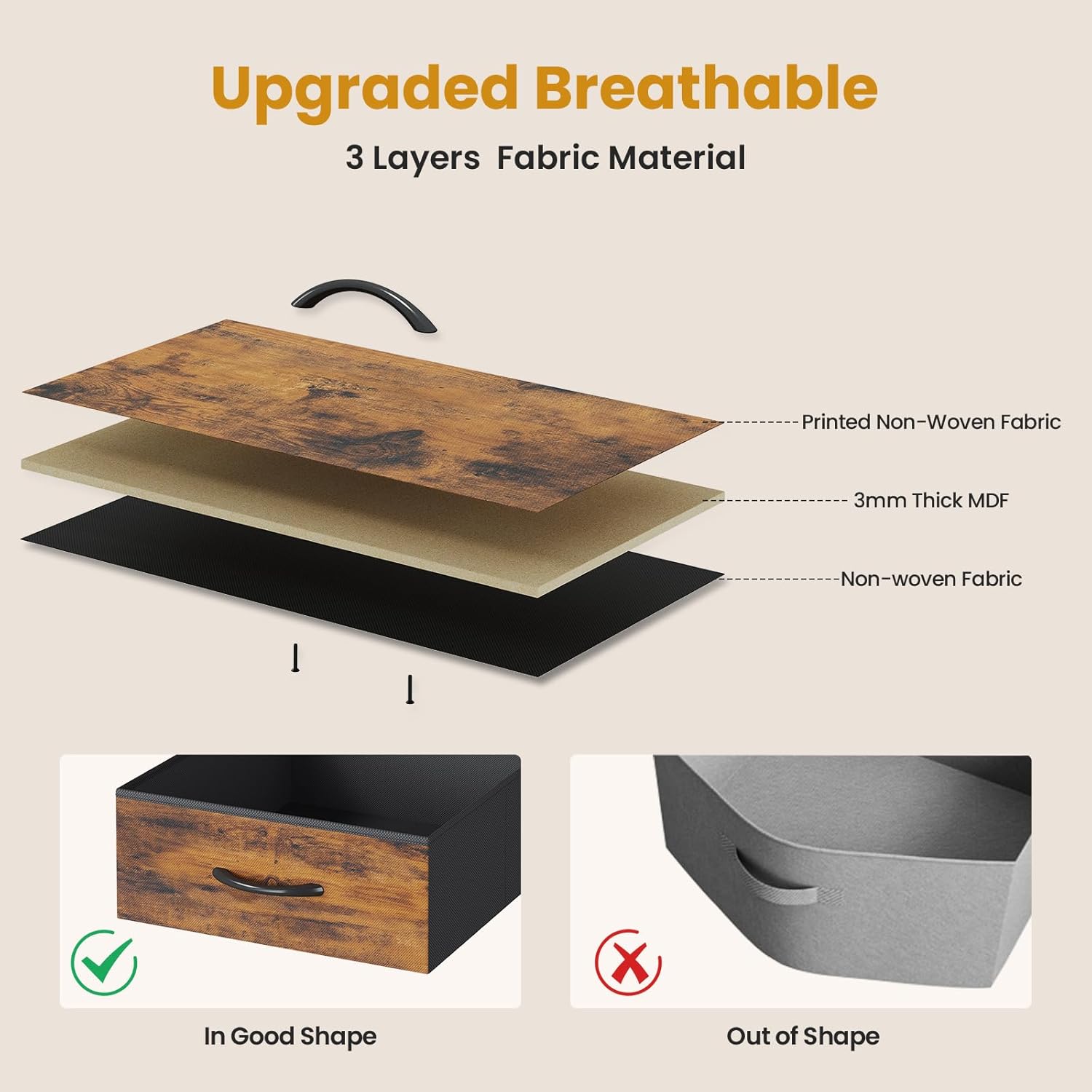 BTHFST TV Stand with LED Lights & Power Outlets, for TVs up to 85 Inches, 6 Drawers Entertainment Center with Open Storage Shelves, 71" TV Media Console Table for Living Room, Bedroom, Rustic Brown