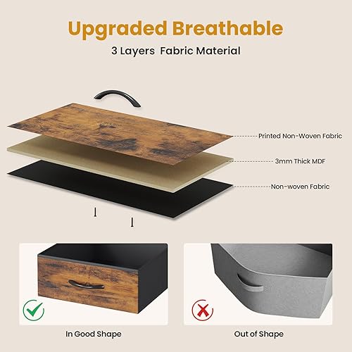 Miniatura 8 de BTHFST Soporte de TV con luces LED y tomas de corriente, para televisores de hasta 80 pulgadas, centro de entretenimiento con 6 cajones con estantes