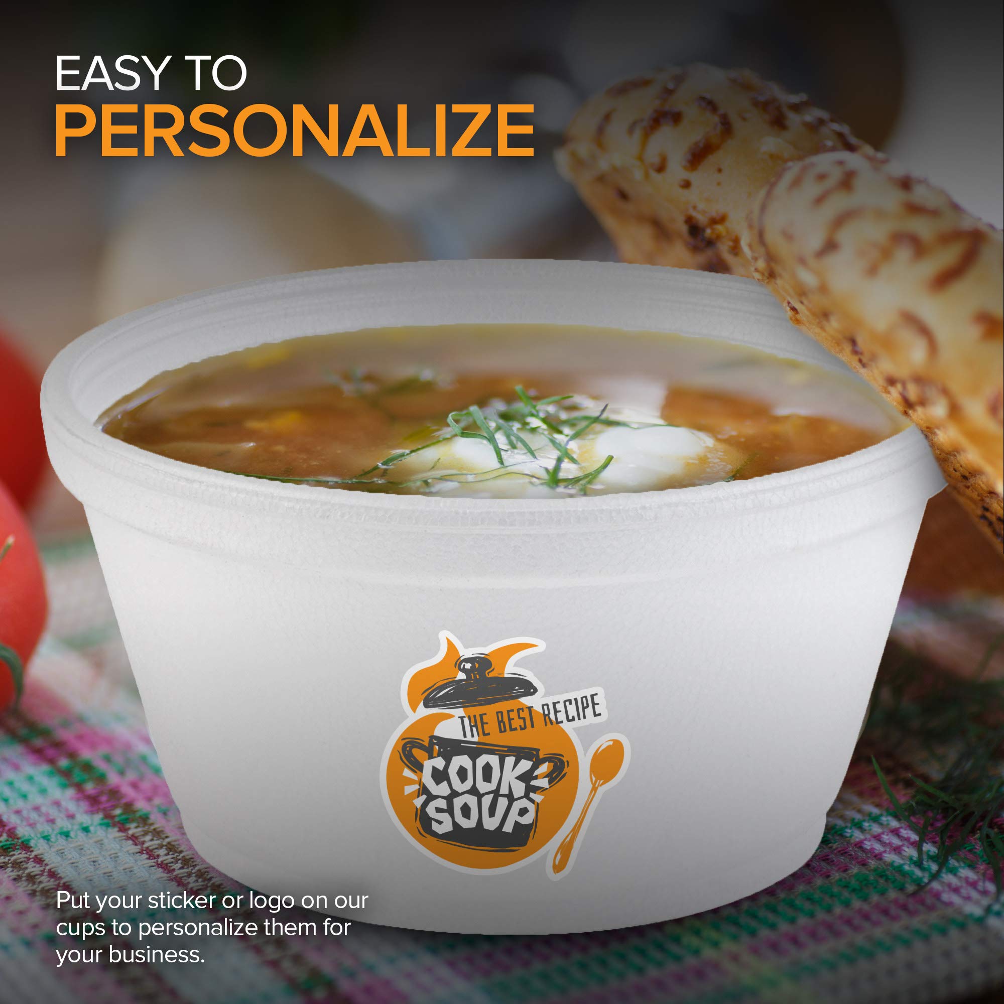 Buy Stock Your Home 8 Ounce Foam Bowls with Lids (50 Count) Styrofoam