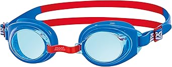 Zoggs Ripper Junior Kids UV Anti Fog Swimming Goggles 6-14 Years Blue/Red