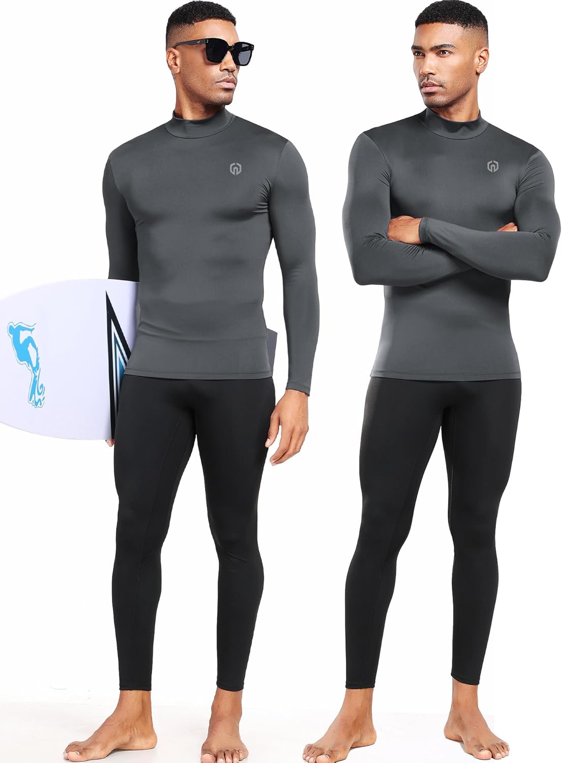 NELEUS 4 Pack Men's Workout Long Sleeve Shirts Compression Dry Fit Muscle Tops - Image 5