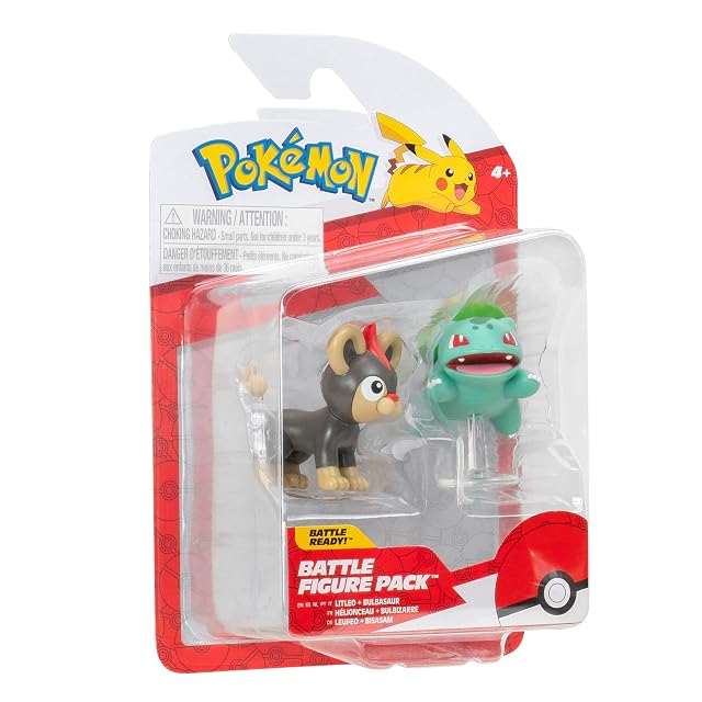 Foto 2 de 7 de Pokémon Battle Figure 2 Pack (Litleo & Bulbasaur #5) W19