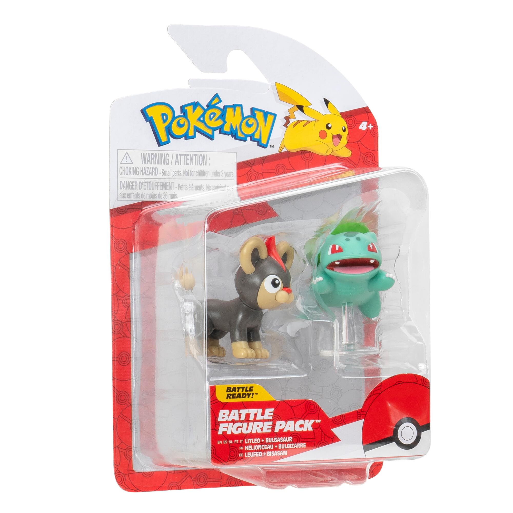 Pokémon Battle Figure 2 Pack (Litleo & Bulbasaur #5) W19