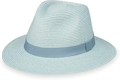 Wallaroo Hat Company Womenâ€™s Caroline Fedora â€“ UPF 50+, Lightweight, Adjustable, Packable, Designed in Australia, Sky Blue