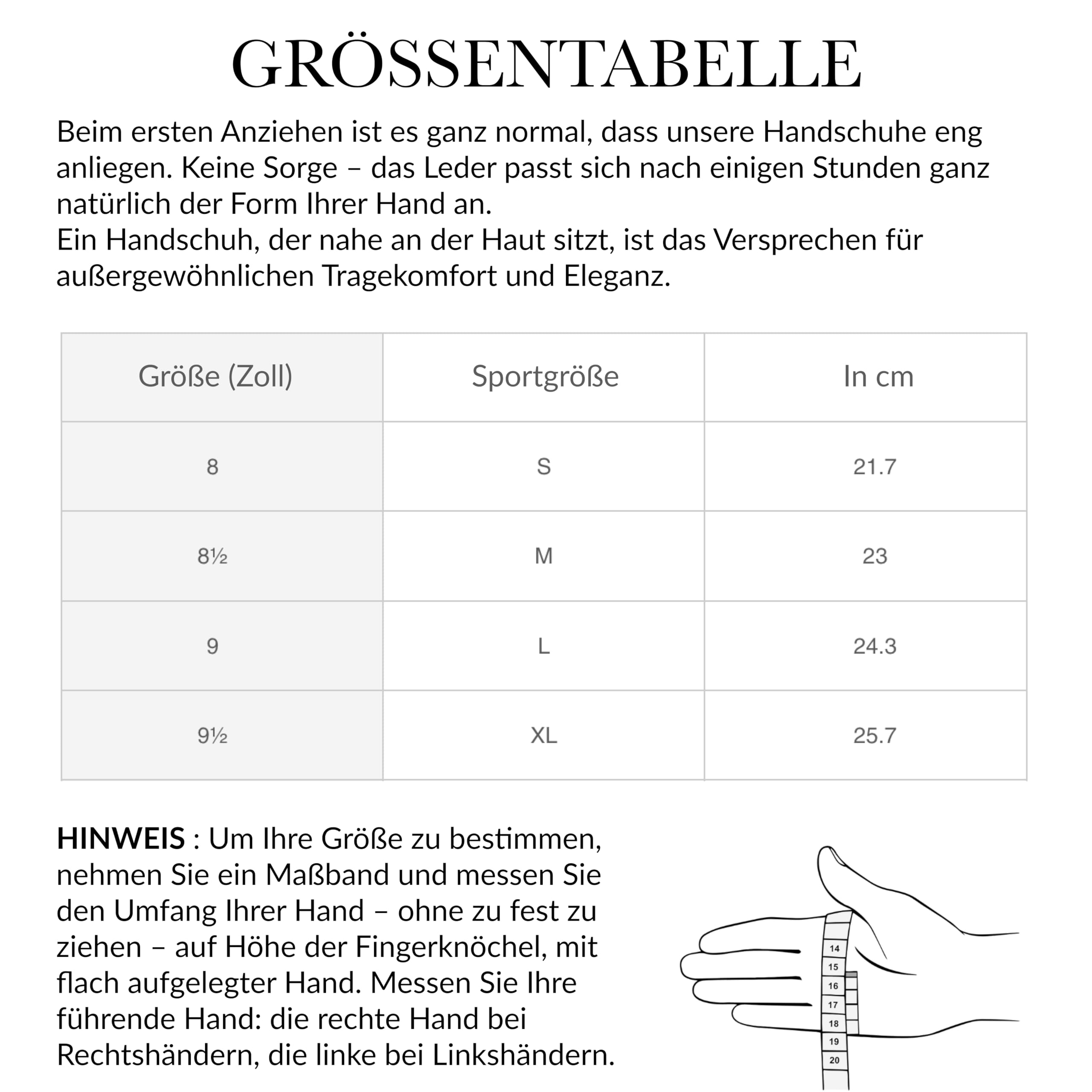 GLOVE STORY Herrenhandschuhe aus Lammleder mit 100% warmer Polyesterfutterung – Elegantes, weiches und bequemes Material – Ideal für den Winter – Handgefertigte Herstellung