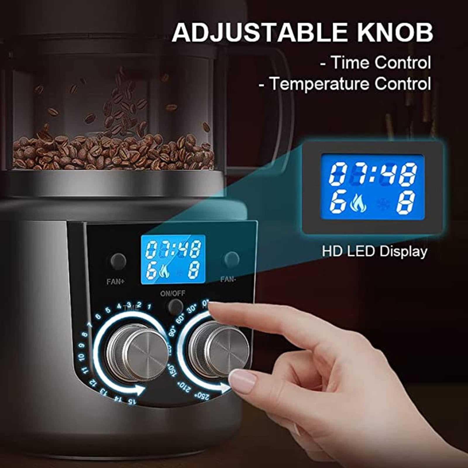 Torréfacteur à Café Professionnel ITOP V2 - 400g - 1000W - Électrique - Noir - Neuf