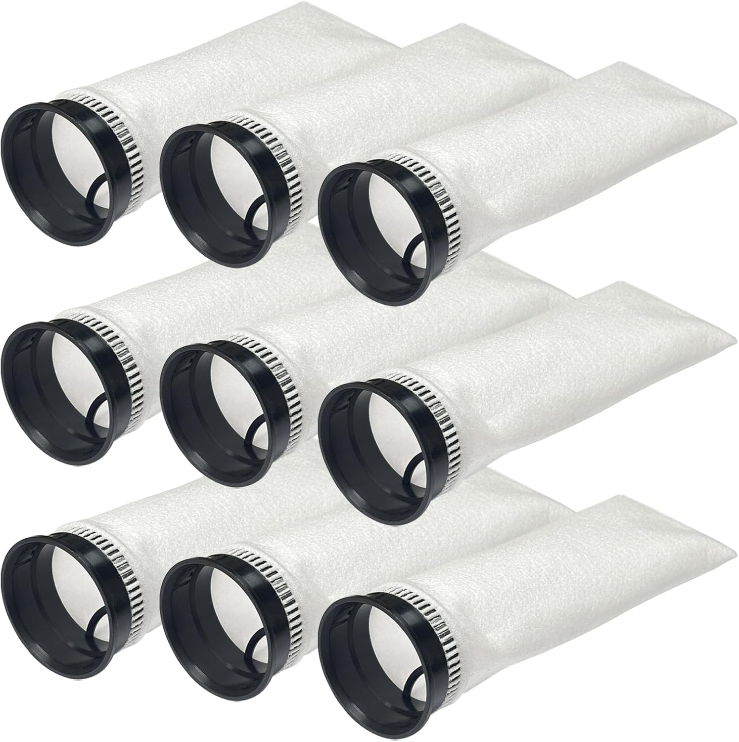9 Pack 2.75 Inch Filter Socks 225 Micron Fits Waterbox AIO Series Aquariums, Eshopps, Fiji Cube, HelloReef 15G Fish Tank and All 2.75" Filter Sock Holders