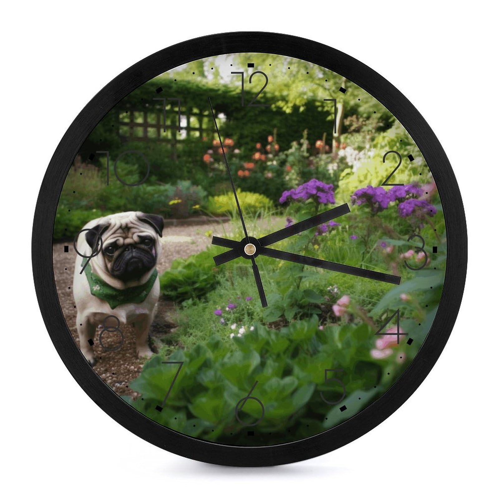 Horloge murale moderne ronde pour salon et cuisine DOD in The Garden