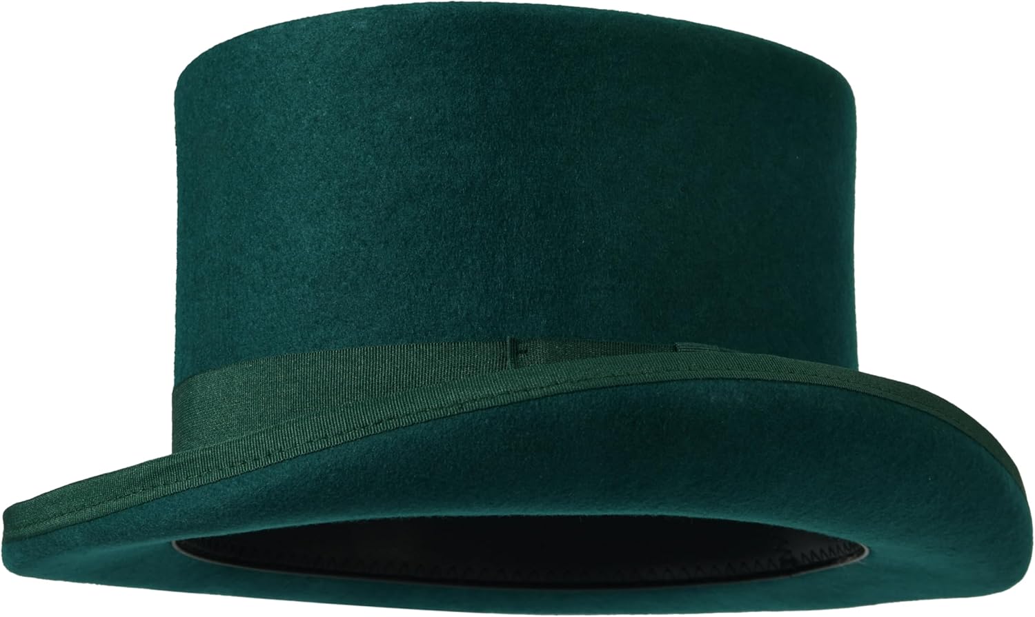 Willheoy Wool Top Hat for Men Satin Lined Topper Hat Black Mens Tall Tophat Christmas Costume Cap