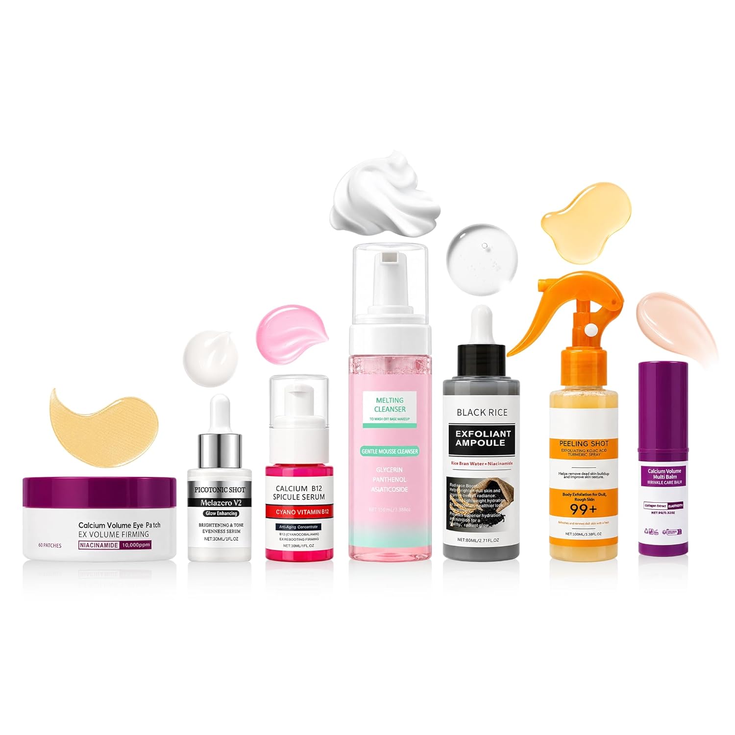Skincare Routine Set Facial Care Kit with Cleanser, Serums